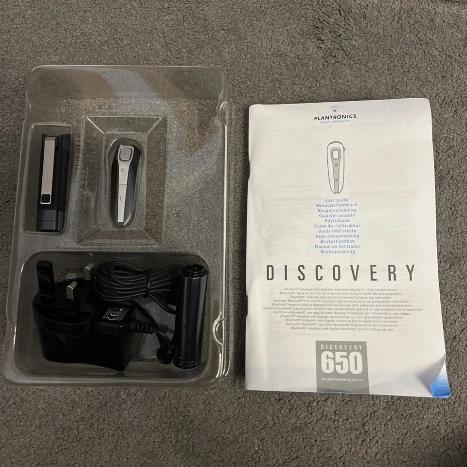Plantronics Discovery 650 Wireless Bluetooth Headset - working & in original box - Image 3 of 4