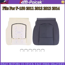 For FORD F-150 2011-2014 DRIVER BOTTOM SEAT COVER STEEL GRAY & Foam Cushion