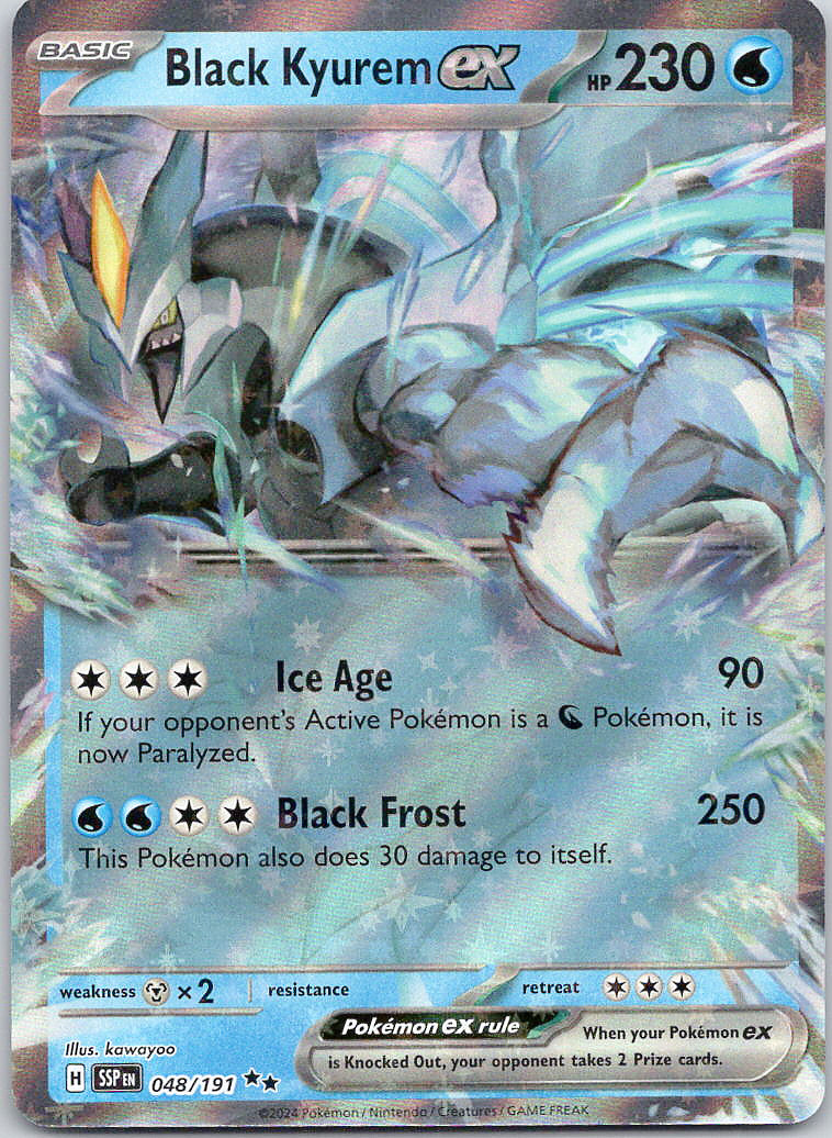 Black Kyurem ex - Surging Sparks (NM) Holo 48/191 Water Basic