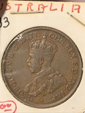 1933 AUSTRALIA PENNY - HIGH GRADE - High Value Coin -
