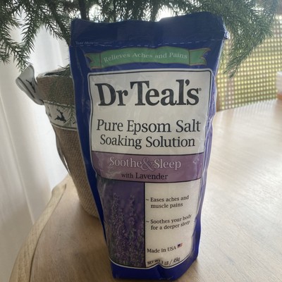 Dr Teal's Pure Epsom Salt Soaking Solution Soothe & Sleep w/Lavender 1 lb.