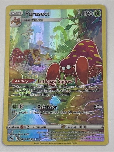 Juego de Cartas Coleccionables Pokémon: Parasect TG01/TG30 Espada y Escudo Origen Perdido Entrenador Galería Raro - Imagen 1 de 7