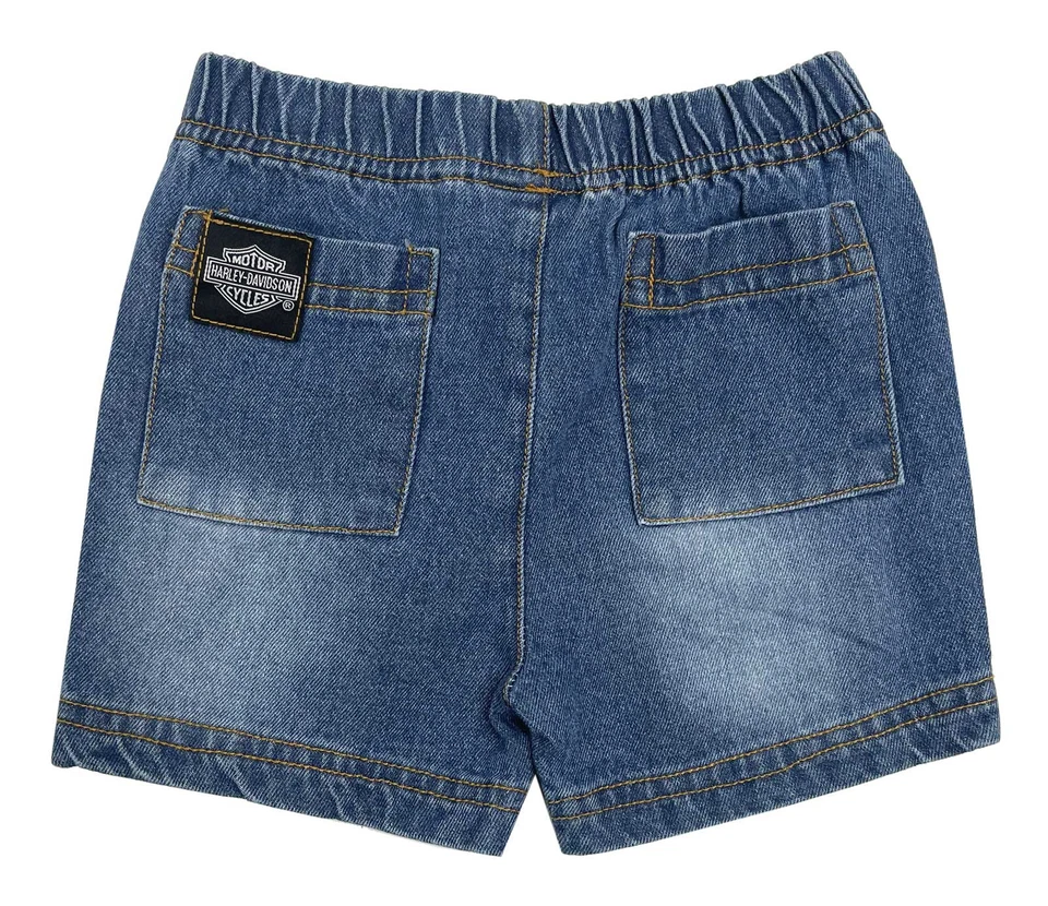 Harley-Davidson Conjunto Infantil Pullover Tejido 2 Piezas y Pantalones Cortos Denim Bebé Niñas Foto 2 de 2
