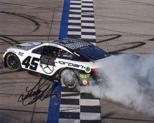 Autographed 2025 Tyler Reddick 45 Jordan Racing - Talladega Race Win Burnout 