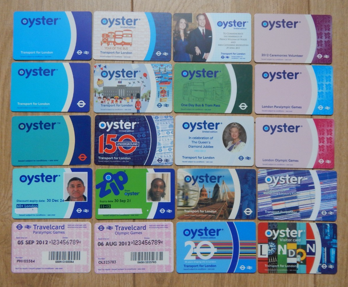 Very Rare Lot of 20 Different London Oyster Cards/Travelcards Vintage Tfl  Issued | eBay UK