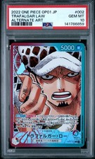 2022 ONE PIECE JAPANESE OP01-ROMANCE DAWN ALTERNATE ART TRAFALGAR LAW PSA 10