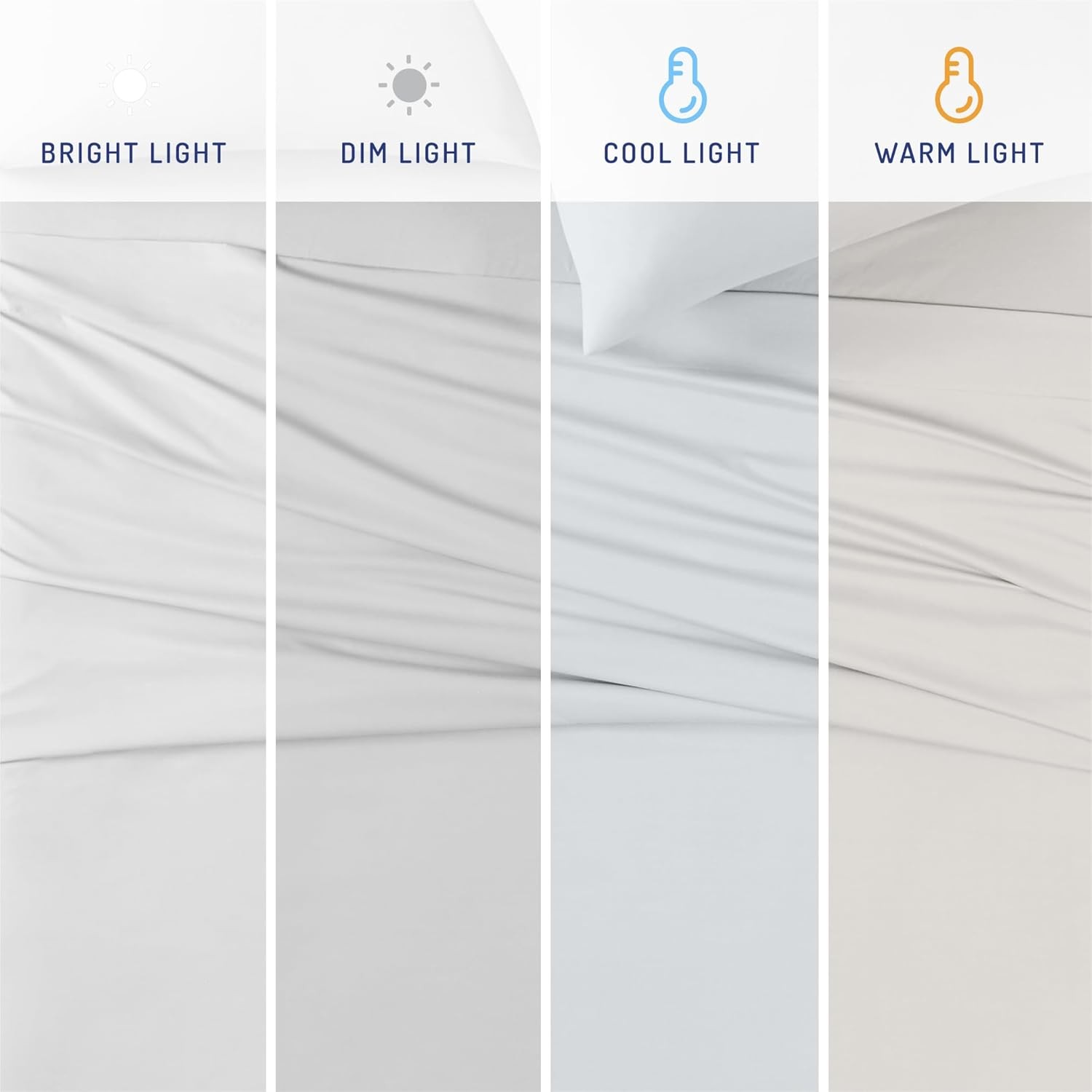 DEGREES OF COMFORT Coolmax Cooling Sheets | Queen Size Bed Sheet Queen, White 