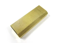 Cartier Vintage pentagonal pyramid roller gas lighter gold plated with box and G