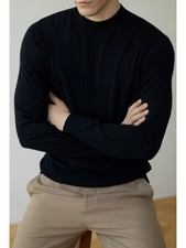 Sweater Men's Autumn Sweater Fashion Business Pullover Knitted Bottoming Shirt