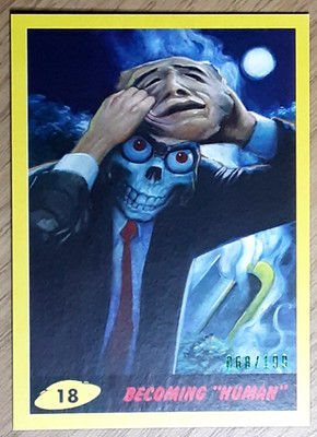 2017 Mars Attack's The Revenge Yellow Card 18 BECOMING HUMAN.