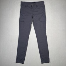 Prana Meme Pants Women  s Size 8 Gray Diamond Print - Outdoor Hiking Cargo Trail