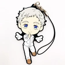 Norman The Promised Neverland Mascot Rubber Charm Strap Bandai Gacha Anime Japan