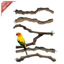 Handmade Grape Stick Bird Perches - 5 PCS Natural Swing for Parakeets  Finches