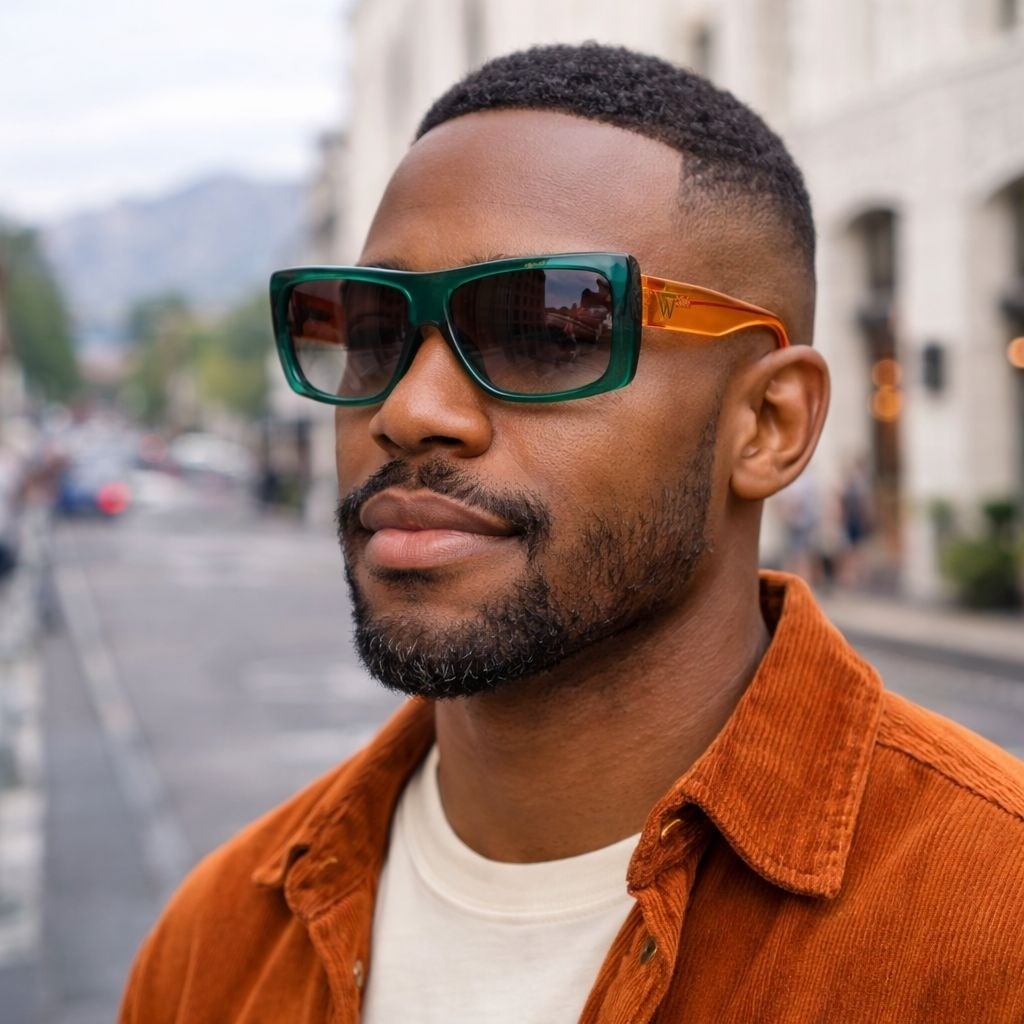 Westbrook Oversized Rectangular Sunglasses Santa … - image 2