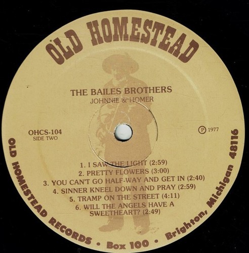 Bailes Brothers - Early Radio Volume II (LP, Album) (Very Good Plus (VG+)) - 364 - Picture 3 of 4