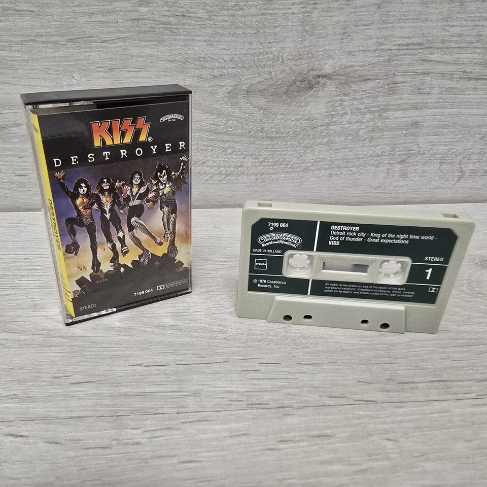Kiss - Destroyer - Cassette Tape 1st Press - Casablanca Holland 1976 Scarce  - Image 4 of 4