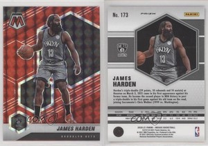 2020-21 Panini Mosaic Red Mosaic Prizm James Harden #173