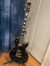 Epiphone Les Paul Custom Black Neck Break Repair Safe Packing!