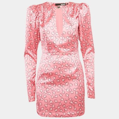 ROTATE BIRGER CHRISTENSEN Minikleid rosa bedruckt Satin CutOut S
