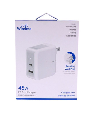 Just Wireless Rotating Wall Plug 45w