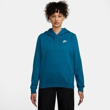 Nike Sports Club Fleece Logo Blue Pullover Hoodie Women  s Size: M DQ5793-301 NWT