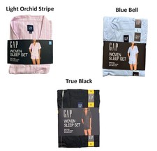 GAP Ladies Cotton Poplin Short Sleeve Notch Collar Woven Sleep Set, GP004095