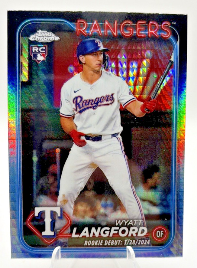 WYATT LANGFORD 2024 Topps Chrome Update #USC37 Prism Refractor Rookie Debut RC