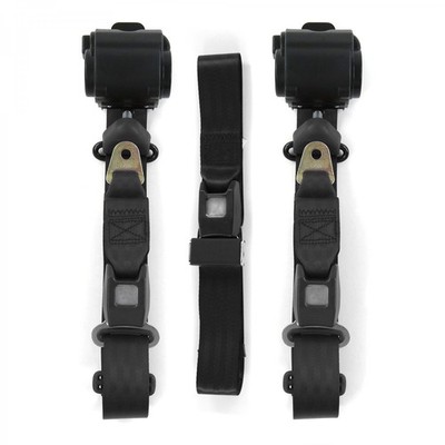 68 - 1969 Standard 3pt BK Retractable Bench Seat Belt Kit - 3 Belts
