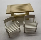 VTG Playmobil Outdoor Victorian Adirondack Patio Set - Table & 2 Chairs