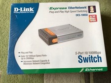D-Link DES-1005D 5-Port 10/100 Fast Ethernet Desktop Switch With AC Adapter BN