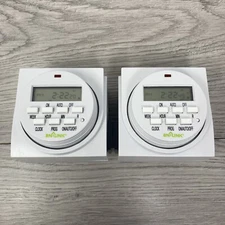 BN-LINK Heavy Duty Digital Electric Programmable Dual Outlet Timer Plug Lot of 2