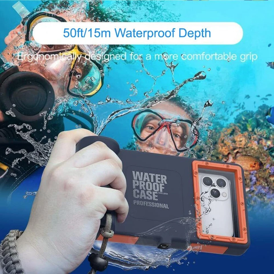 Funda de buceo impermeable subacuática para iPhone 15 14 13 12 Samsung S24 Ultra Foto 3 de 4