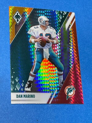 Dan Marino Card 2021 Panini Phoenix Dan Marino Fire Burst Card #77