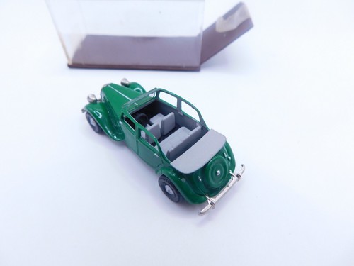 BREKINA * CITROEN 11 CONVERTIBLE * VERDE * 1:87 * EMBALAJE ORIGINAL * ÚNICO - Imagen 6 de 9