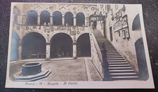 vtg postcard RPPC  Il Cortile Bargello Firenze Florence Italy 1910c unposted