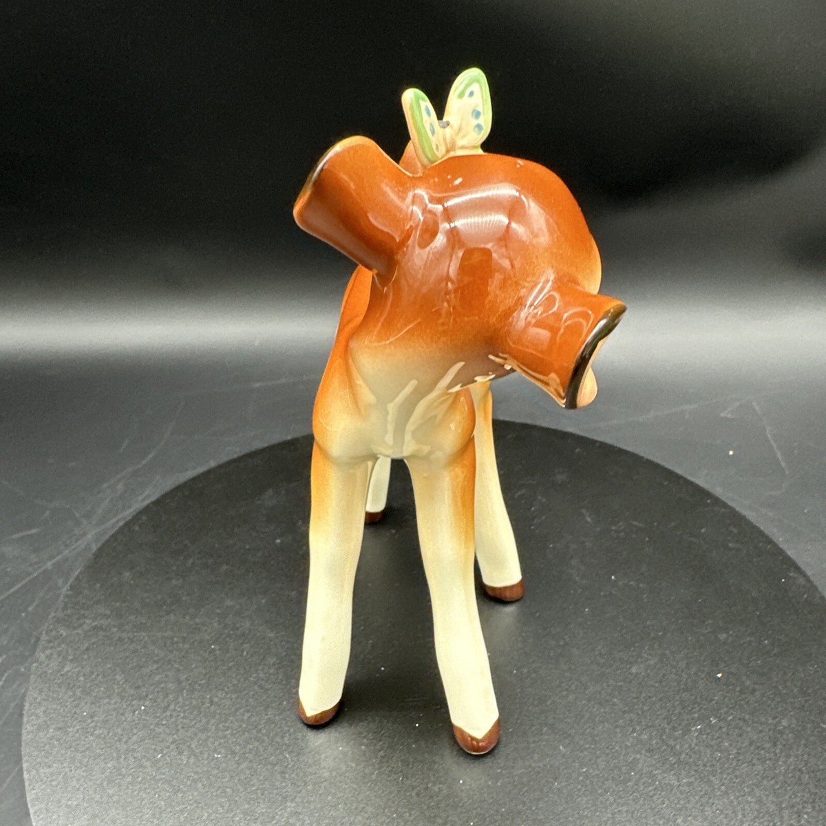 Vintage Walt Disney Productions Porcelain Bambi w Butterfly