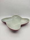 Vintage Red Wing Pottery Celadon Burgundy/Maroon Shallow Dish USA B1405