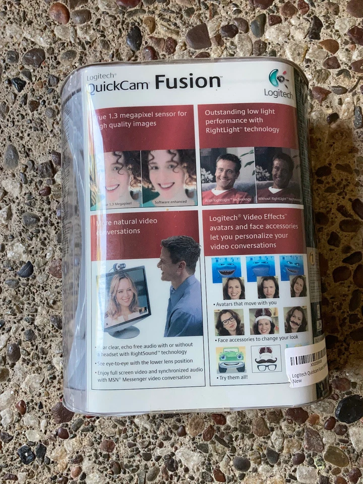 Logitech QuickCam Fusion 1.3 Megapixel Web Cam Brand New Zoom Skype Camera - Image 2 of 2