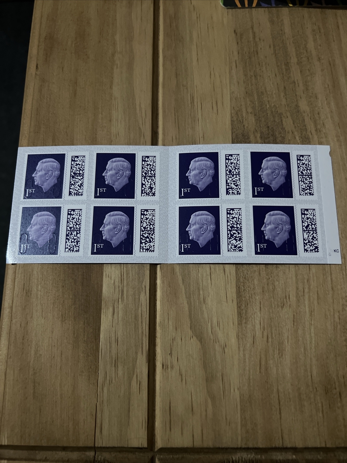 8 x 1st Class Stamps Royal Mail NEW Barcoded King Charles 100 Genuine