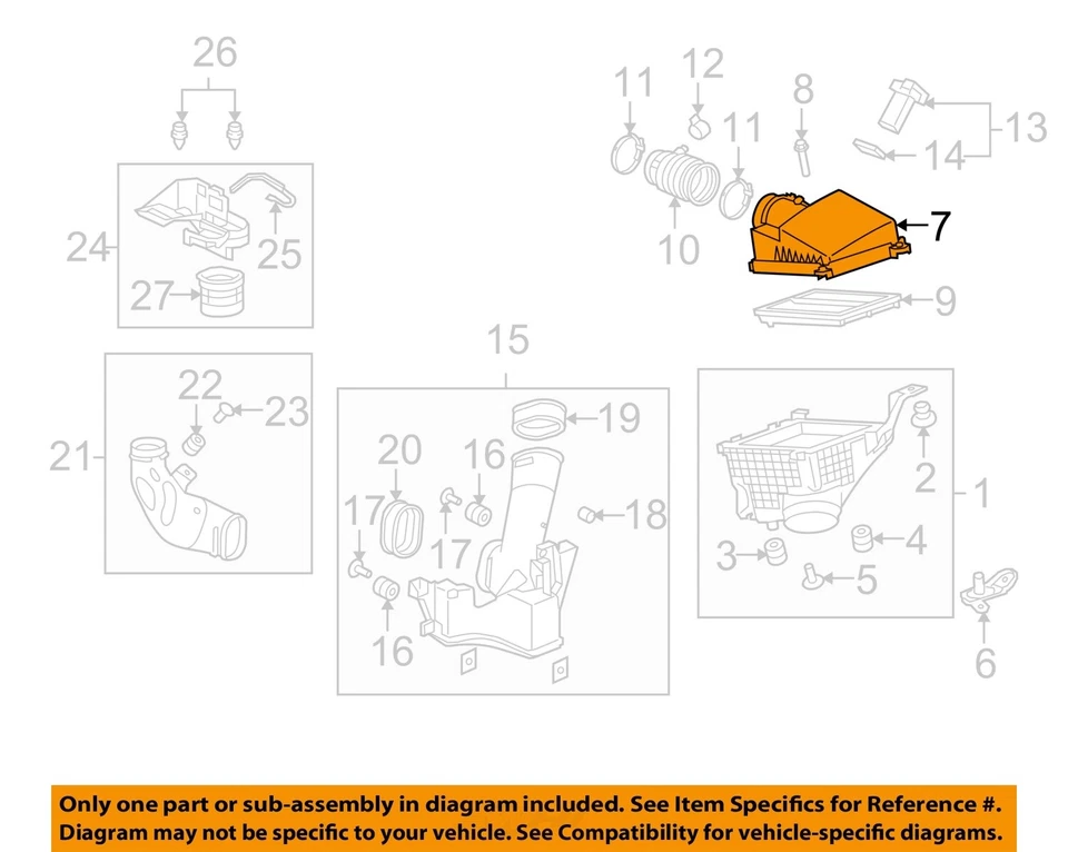 Used Air Cleaner Assembly fits: 2013 Acura Tl 3.7 Grade A — 第 3/4 张图片