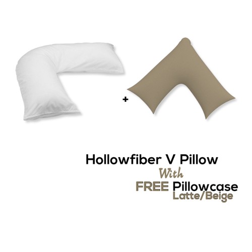 V Pillow With FREE V Pillowcase Polycotton Cover Orthopedic Neck & Back Support - Picture 63 of 79