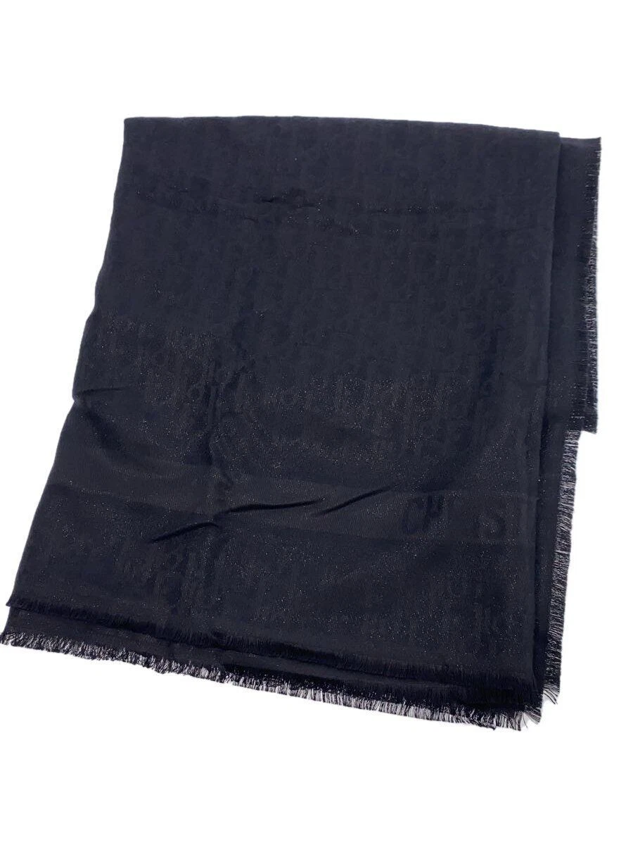 Christian Dior écharpe femme soie métallisée noire châle oblique occasion