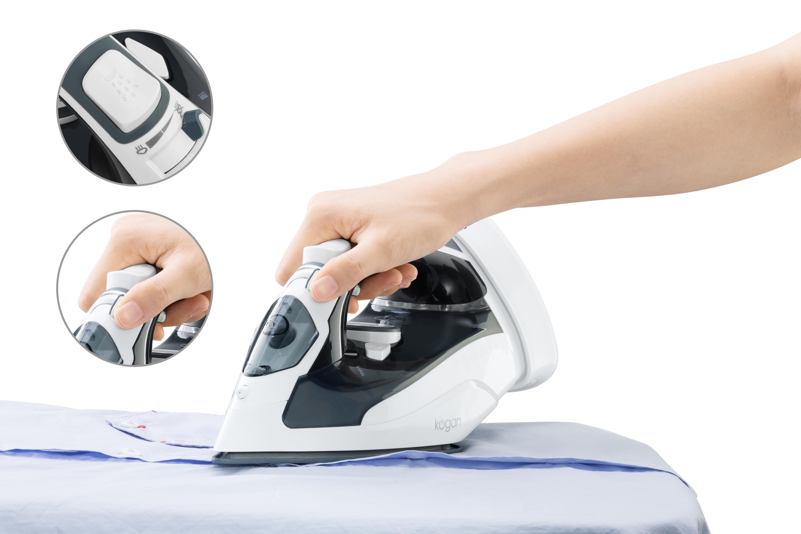 Kogan DuoGlide Cordless and Corded Steam Iron, Irons & Press Irons eBay