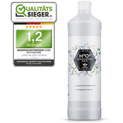 OPTI NATURE   Wasserstoffperoxid 11,9% H2O2 (hexagonales Urwasser) 1.000ml