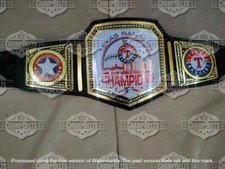 Texas Rangers World Series 2023 MLB Championship Belt Adult Size 2mm Brass