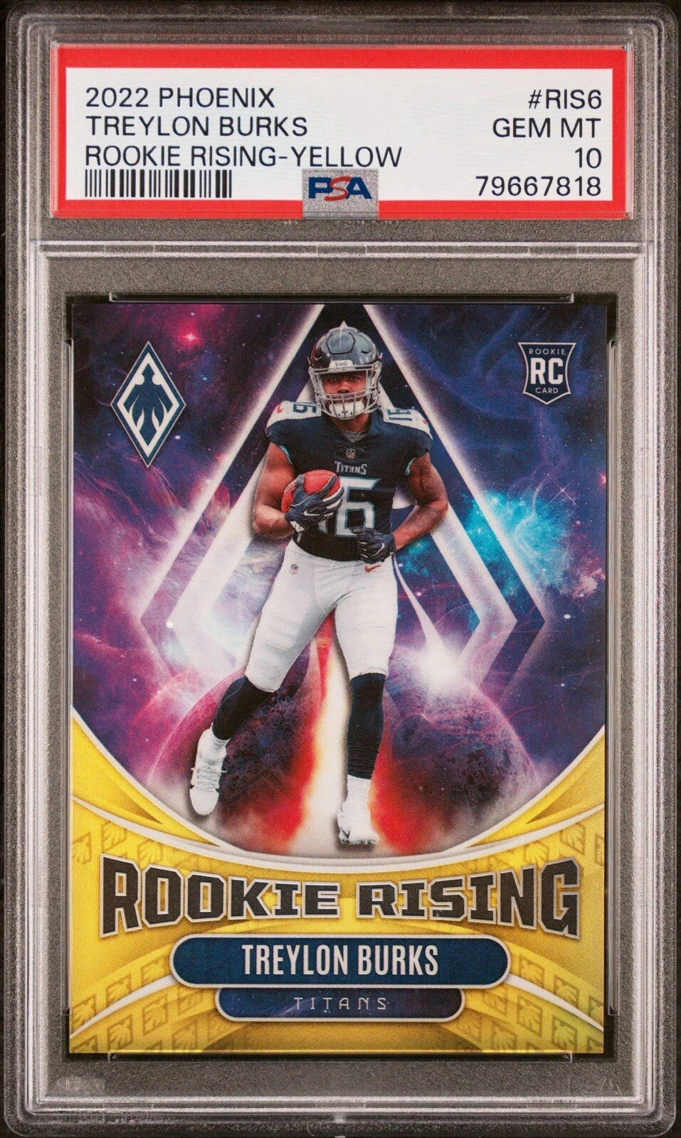 Treylon Burks Panini Phoenix Rookie Rising #RIS6 Yellow