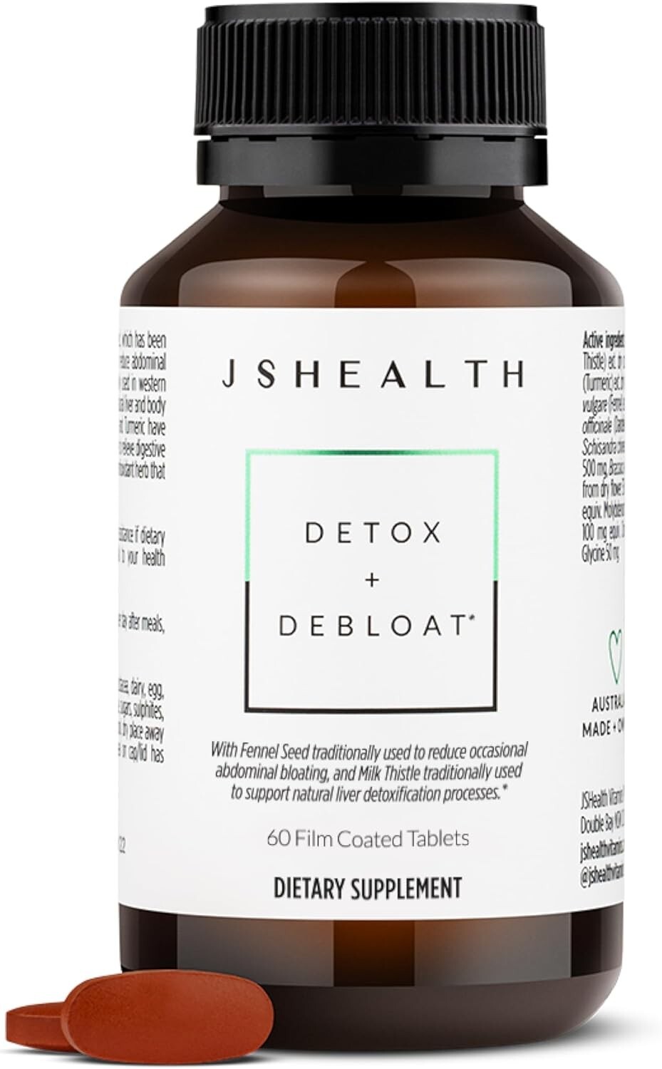 JSHealth Vitamins Detox and Debloat Liver Health Formula | Liver Detox Pills
