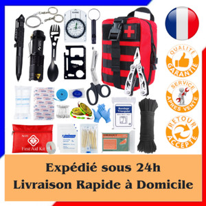 Kit de Survie d'urgence 69 en 1 Kit de Survie Militaire Complet Plein Air Camping Randonnée Voyage - Kits de survie (14015536