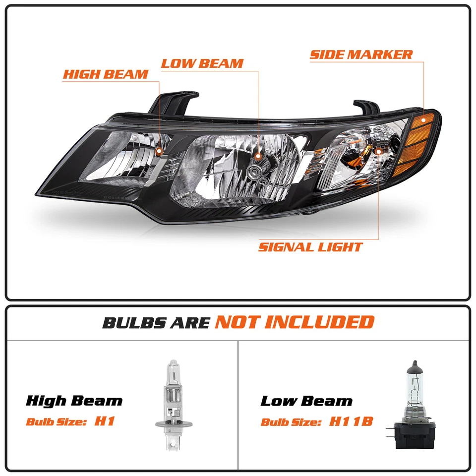 Se adapta a faros halógenos izquierda+derecha para Kia Forte 2010 2011 2012 2013 Foto 4 de 4