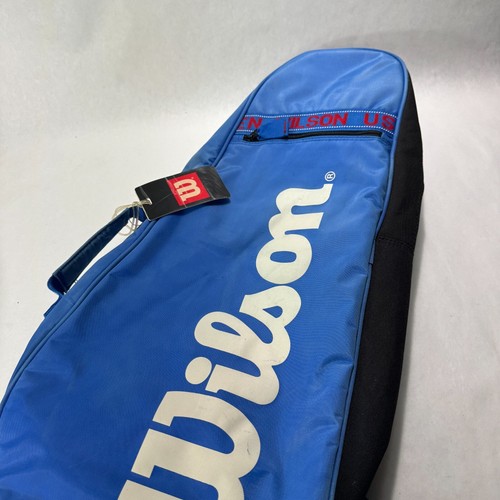 Vintage Wilson US Open Tennis Bag Blue Holds 2-3 Racquets Rackets - Picture 3 of 3